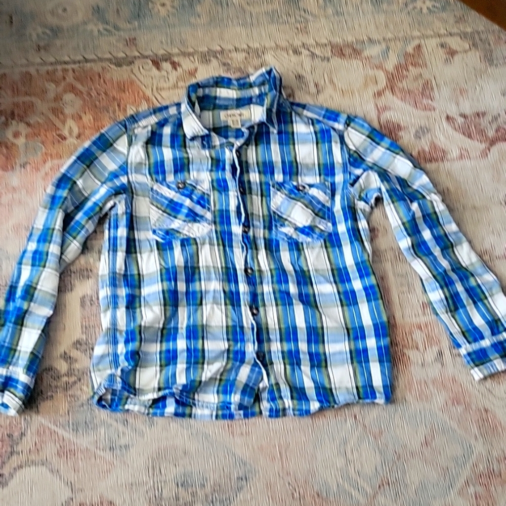 CHEROKEE green and blue flannel
